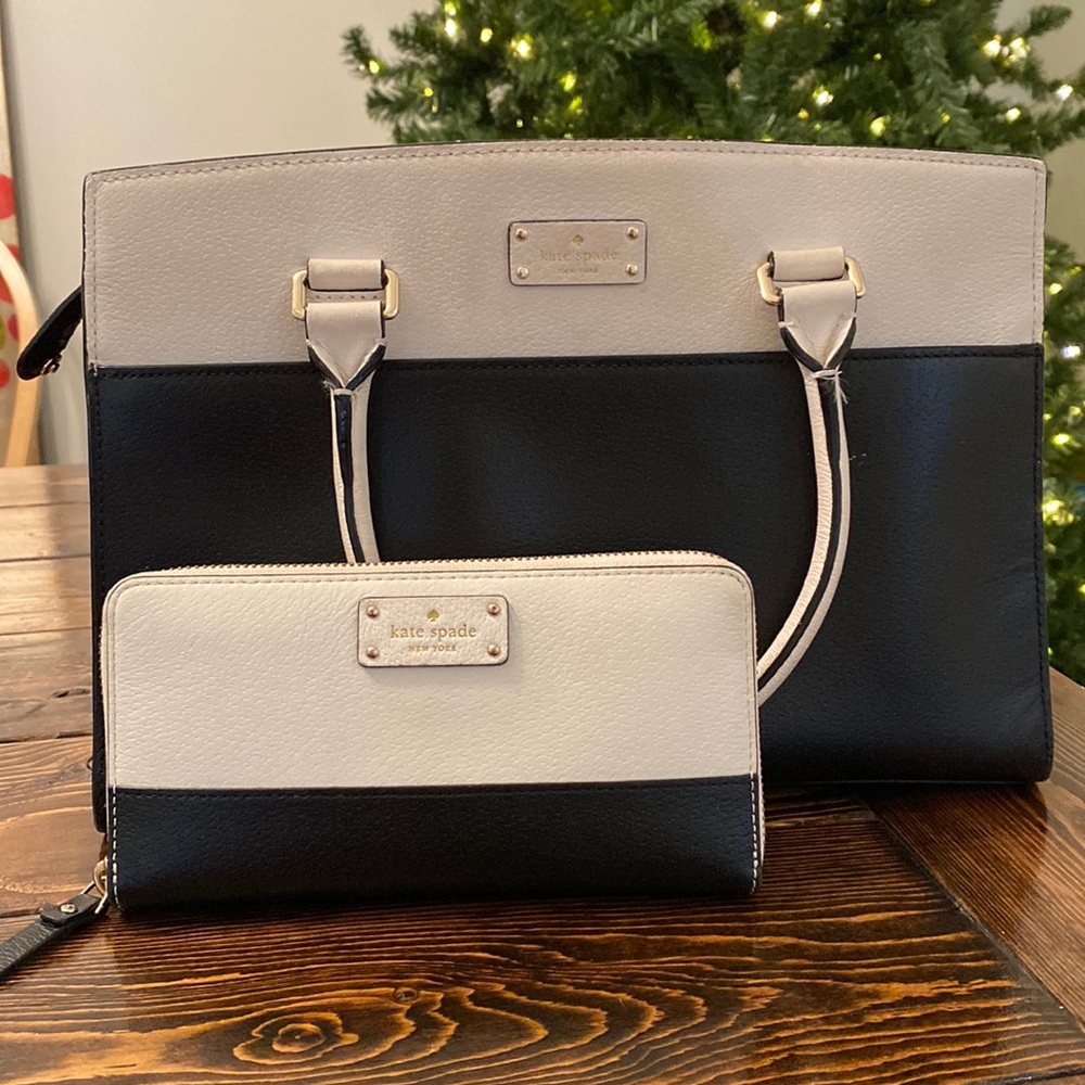 Kate Spade purse and matching wallet. Very good used position